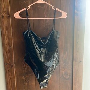 Nookie beach faux leather one piece swimsuit 🖤